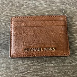 Michael Kors credit card case in Luggage